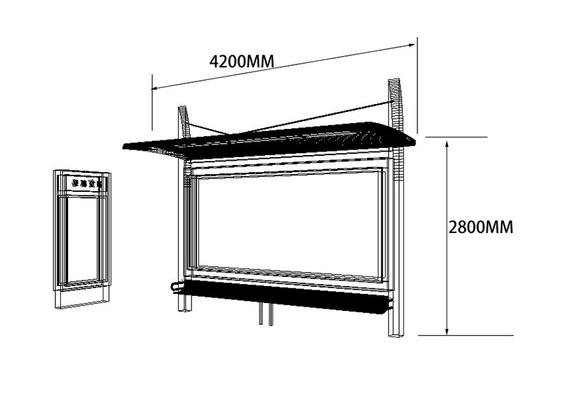 鄉(xiāng)鎮(zhèn)成品公交站臺價(jià)格尺寸圖