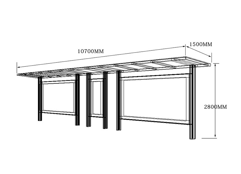 城市公交候車亭尺寸