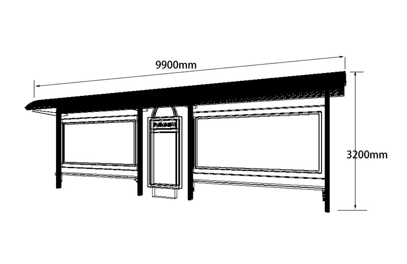 玻璃頂公交站亭尺寸