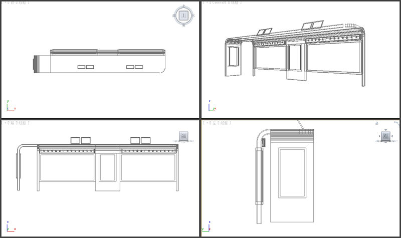 光伏發(fā)電公交led屏站牌候車(chē)亭