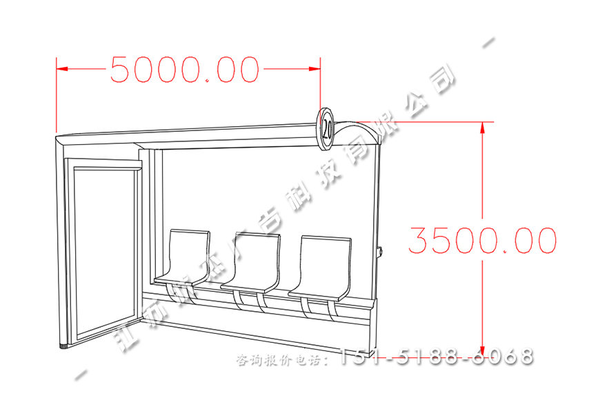 公交候車(chē)亭圖片HCT-JY-2110
