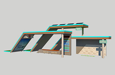 公交候車亭報價效果圖片