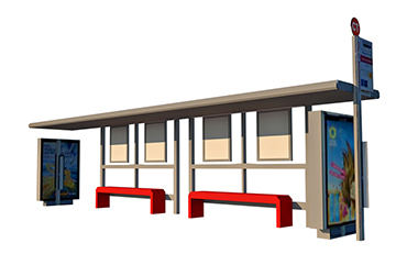 公交車站候車亭價(jià)格效果圖片